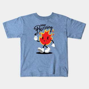 Cute Mascot Fire Kids T-Shirt